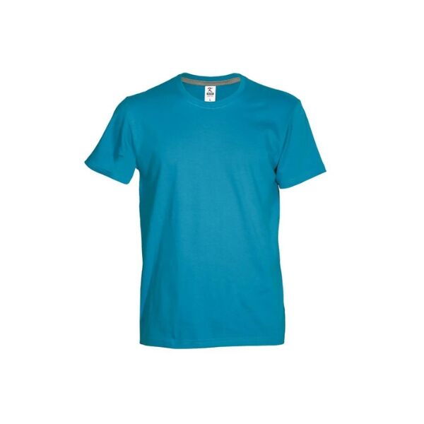 UNISEX TURQUOISE COTTON T-SHIRT – CLASSIC FIT - Image 1