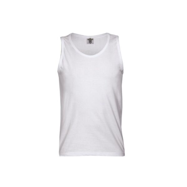 MEN'S WHITE SLEEVELESS TANK TOP - Image 1
