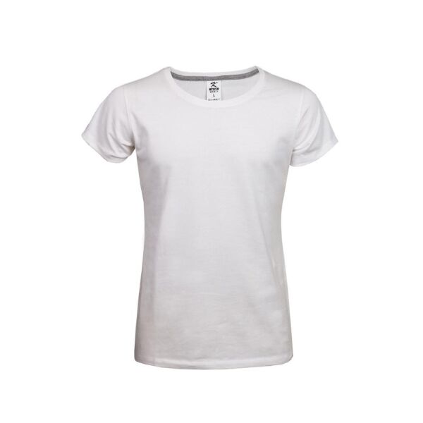 WOMEN'S WHITE FITTED COTTON T-SHIRT - Image 1