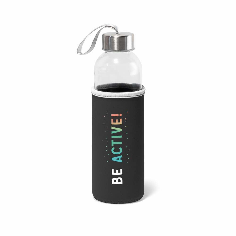 GLASS STAINLESS STEEL BOTTLE RAISE 520ml - Image 1