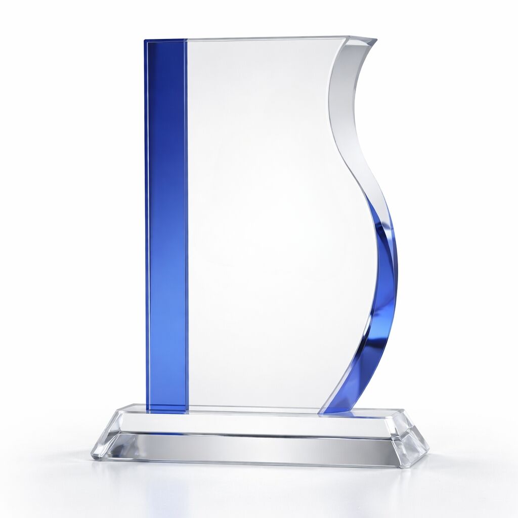 DELUXE 20CM CRYSTAL AWARD TROPHY WITH GIFT BOX - Image 1