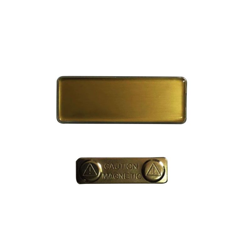 GOLD NAME RECTANGLE BADGE - Image 1