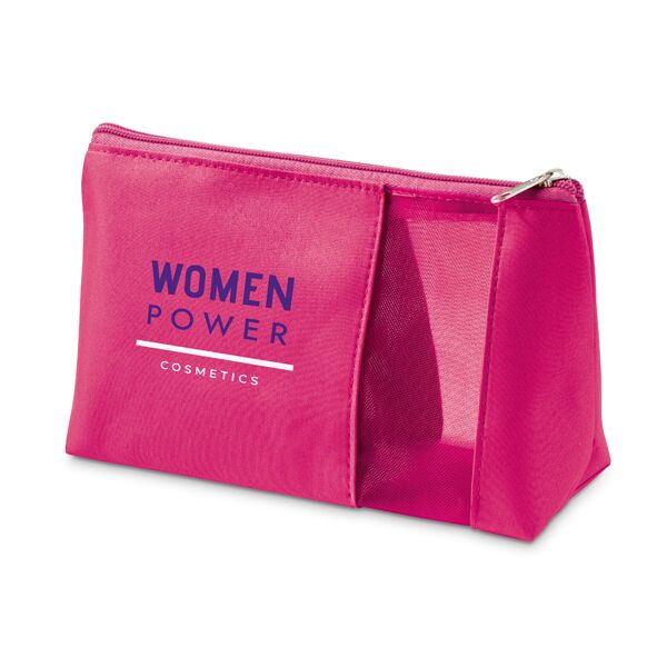GLOWMESH COSMETIC BAG – MICROFIBER & MESH MAKEUP POUCH FOR WOMEN’S DAY - Image 1