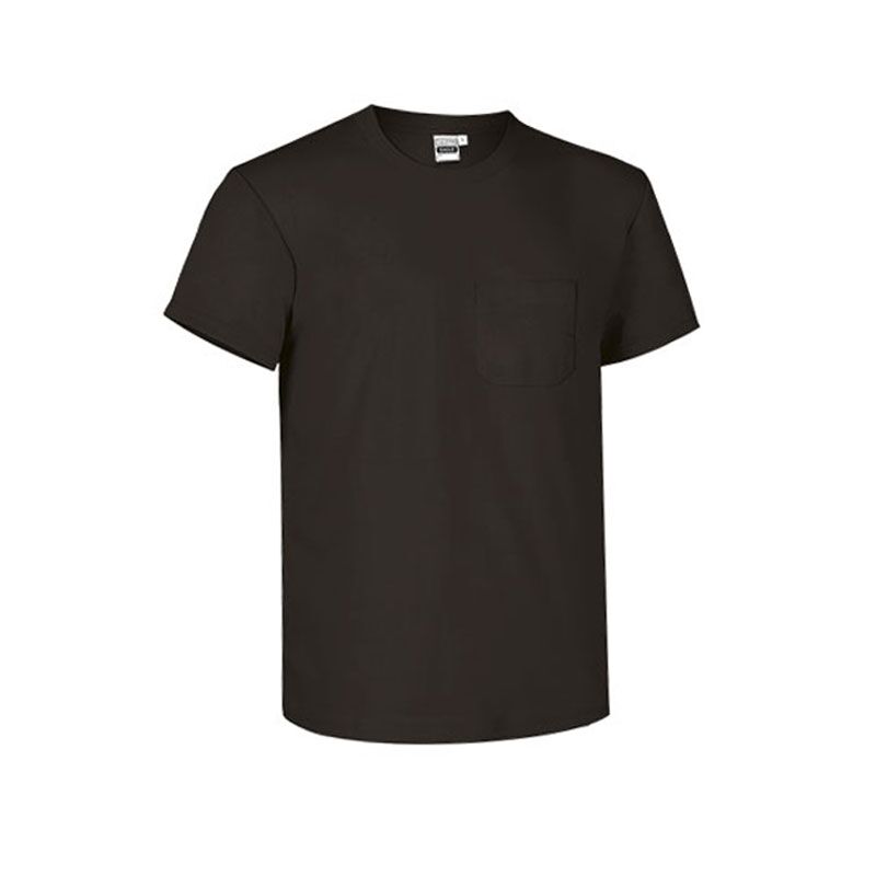 EAGLE.BLACK_.jpg BLACK T-SHIRT WITH POCKET | 100% COTTON CREW NECK WITH REINFORCED CHEST POCKET - Image 1