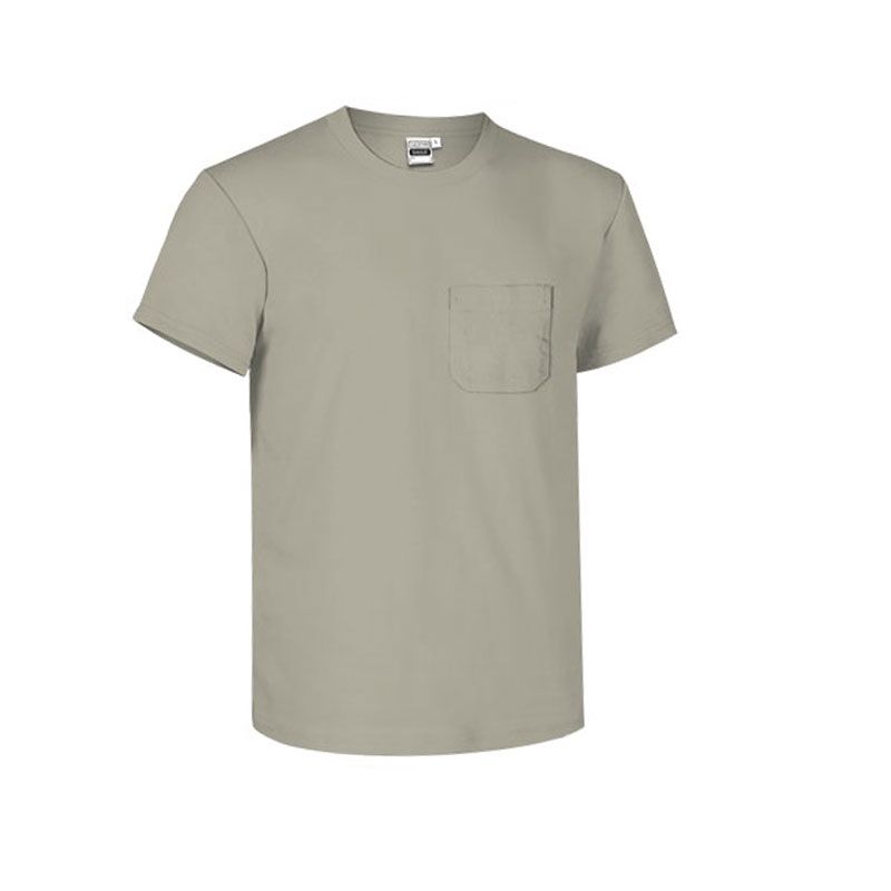 EAGLE.SANDBEIGE.jpg SAND BEIGE T-SHIRT WITH POCKET | 100% COTTON CREW NECK WITH REINFORCED POCKET - Image 1