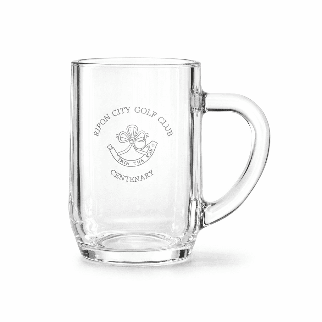 SMALL MANCUNIAN GLASS TANKARD – 0.27L CUSTOMIZABLE COFFEE MUG - Image 1