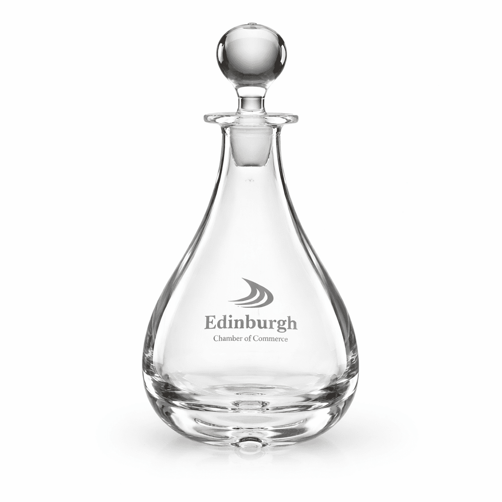 0.75L HANDMADE TEARDROP WINE DECANTER – ELEGANT GLASS POURER - Image 1