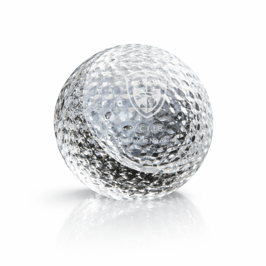 CRYSTAL GOLF BALL PAPERWEIGHT – 6.5CM & 8CM PREMIUM CORPORATE GIFT - Image 1
