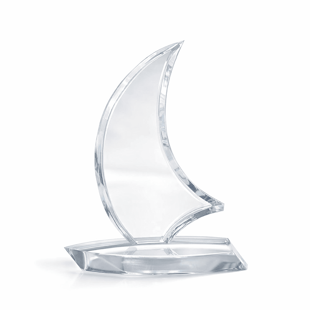 DELUXE 22CM CRYSTAL AWARD TROPHY WITH GIFT BOX - Image 1