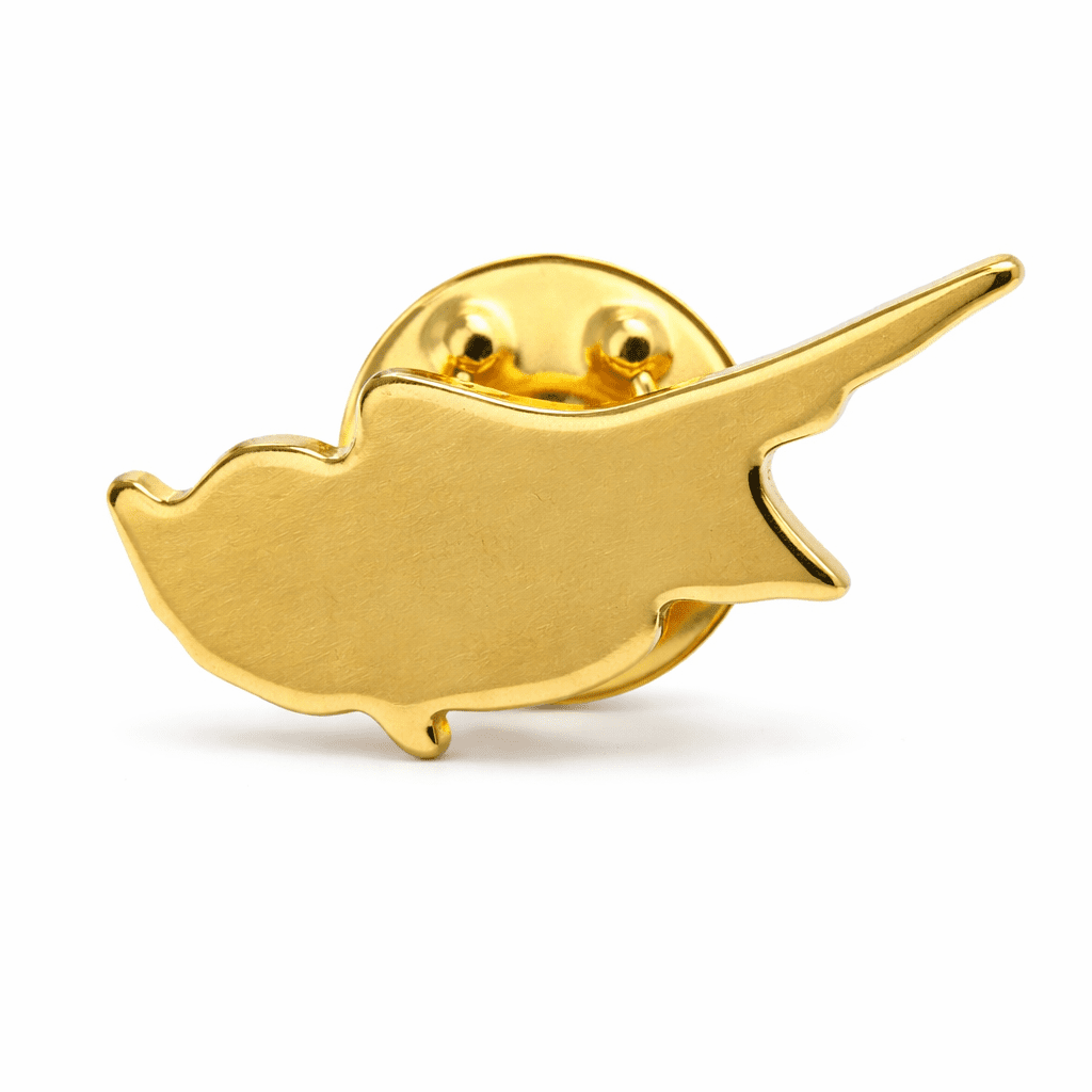 CYPRUS-SHAPED SMALL GOLD PIN - Image 1