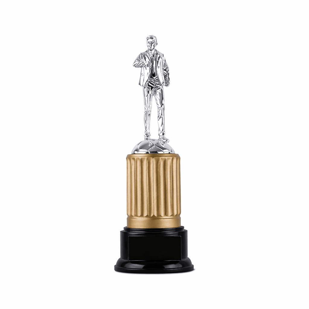 COACH TROPHY – 36CM | CUSTOM PRINTED PLATE | SPORTS RECOGNITION AWARD - Image 1